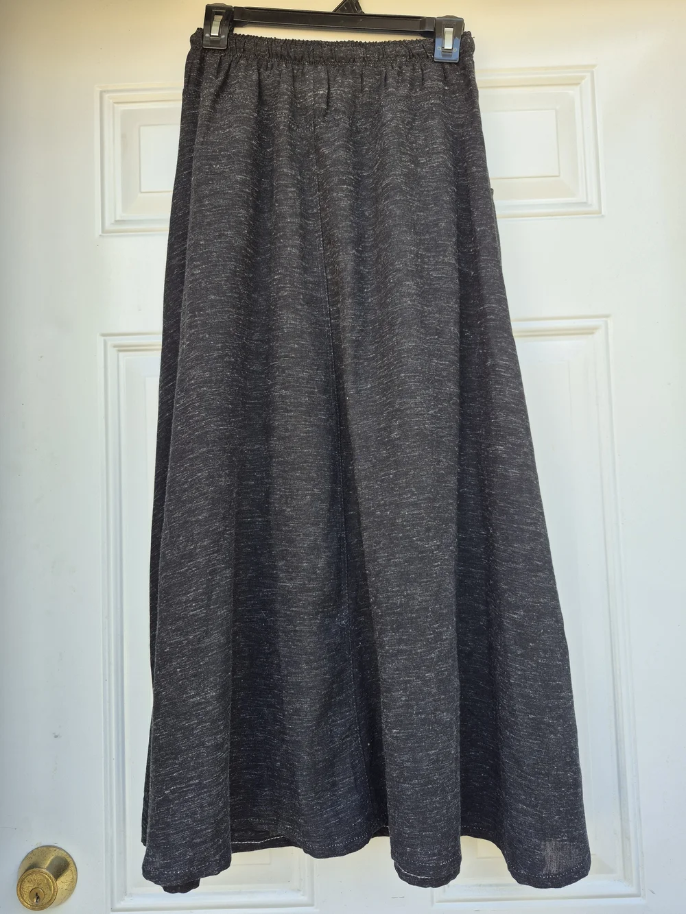 Small Black Maxi Skirt Whimsigoth Comfort Drawstring Pockets Timeless Classic - Picture 2 of 8